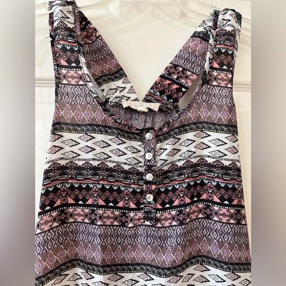 Pink Republic Women's Medium Sleeveless Blouse Pink Multi Print Abstract - Picture 2 of 4